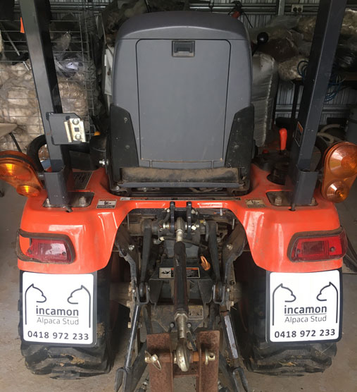 Mudflaps on tractor